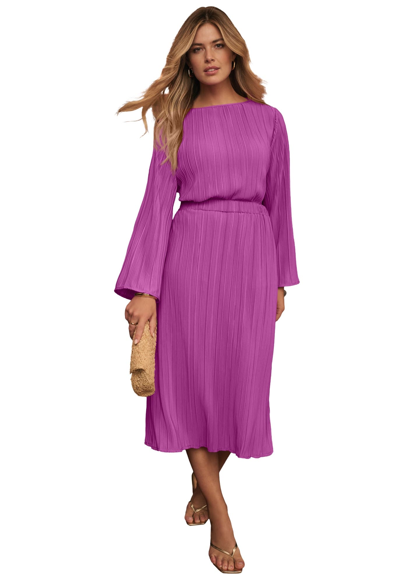 Plisse Midi Skirt - image 3