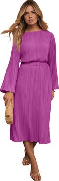 Jessica London Plisse Midi Skirt