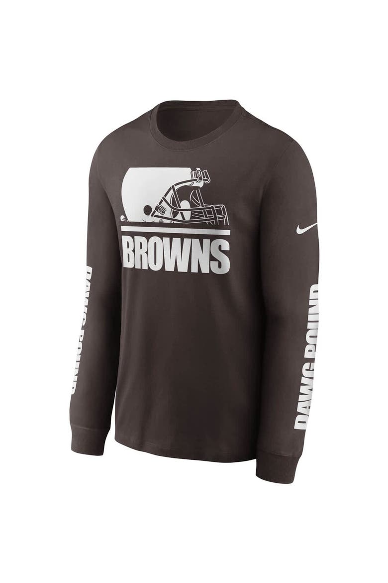 Men's Nike Brown Cleveland Browns Split Local Long Sleeve T-Shirt, Alternate, color, Brown