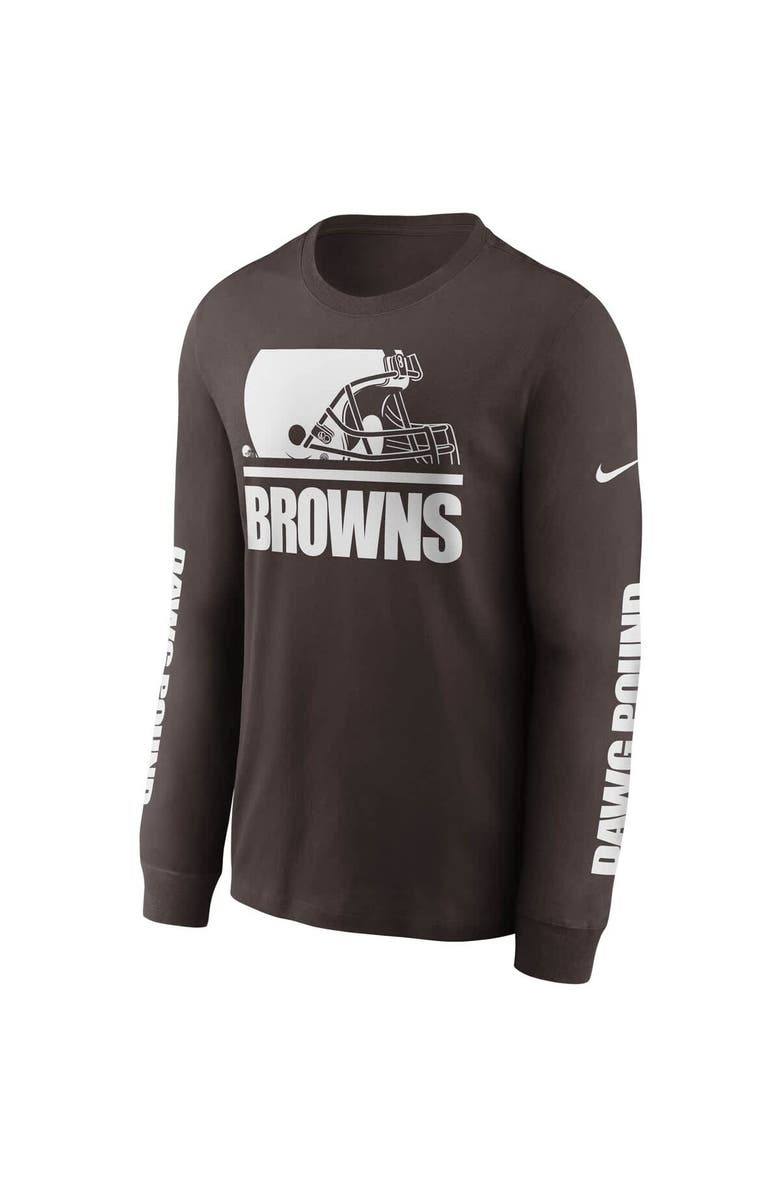 Nike Men's Nike Brown Cleveland Browns Split Local Long Sleeve T-Shirt, Alternate, color, Brown