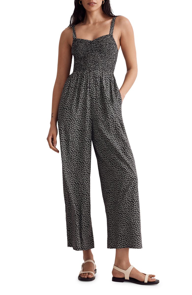 Madewell Lucie Micro Daisy Wide Leg Jumpsuit, Main, color,