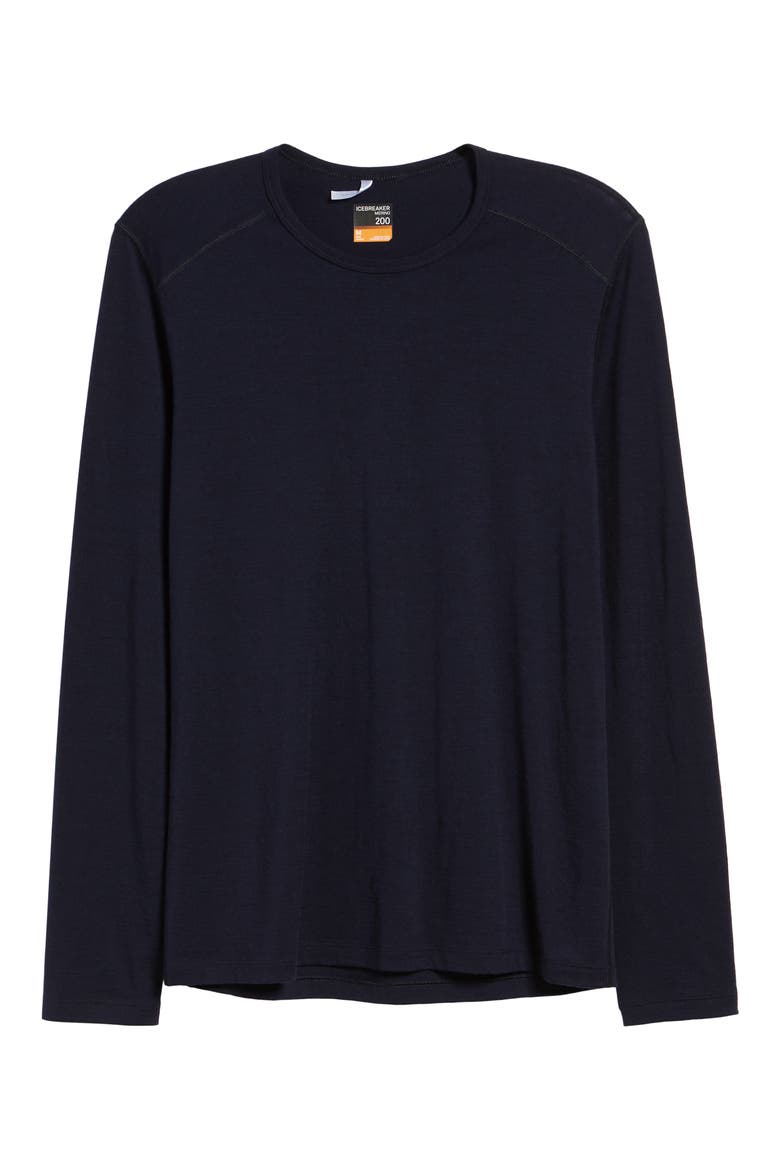 Oasis Long Sleeve Wool Base Layer T-Shirt, Alternate, color, MIDNIGHT NAVY