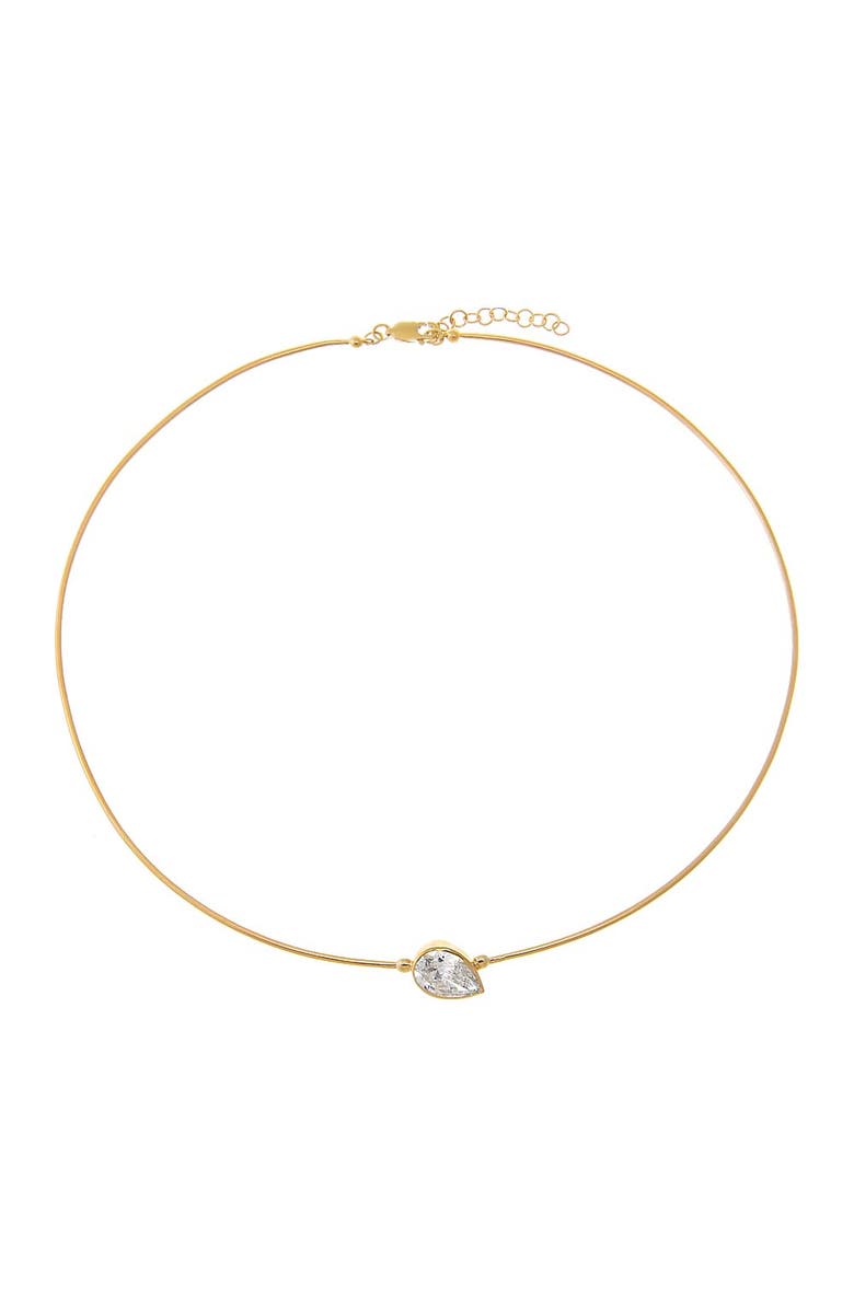BY ADINA EDEN Lab Grown Diamond Pear Embedded Chain Necklace 14K, Main, color, 14K Gold