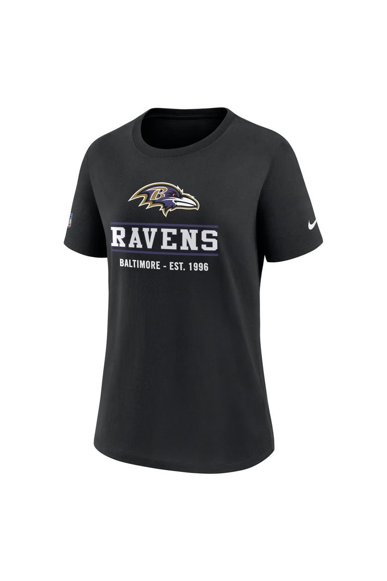 Women's Nike Black Baltimore Ravens Sideline Alt Dri-FIT T-Shirt, Alternate, color, Black