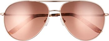 Chance 61mm Mirrored Aviator Sunglasses