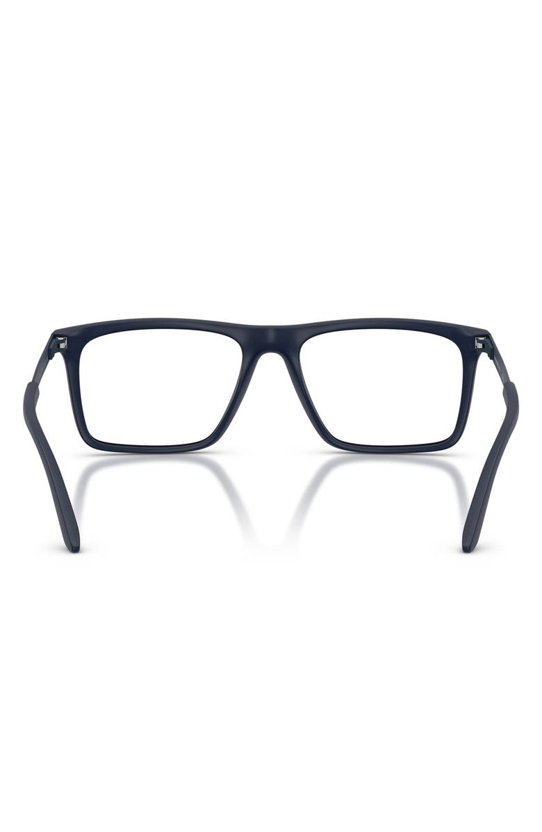 Emporio Armani 55mm Square Optical Glasses, Alternate, color, Matte Blue / Demo Lens