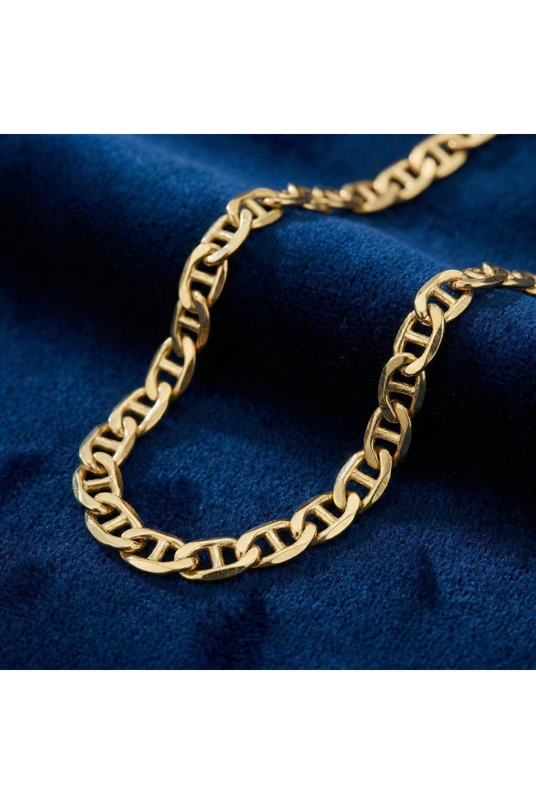 Fremada 14k Gold Filled Men's 5.9mm Mariner Link Chain Necklace, Alternate, color, 14k Yellow Gold