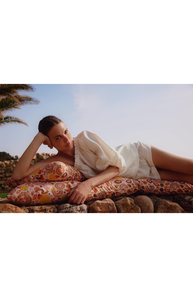 Labeca London Capri Linen Shorts, Alternate, color, Ecru