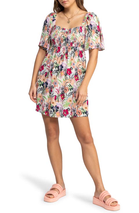 Golden Dawn Floral Minidress