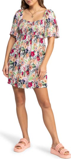 roxy golden dawn dress Womens Golden Dawn Midi Fit & Flare Dress – Roxy main image 0