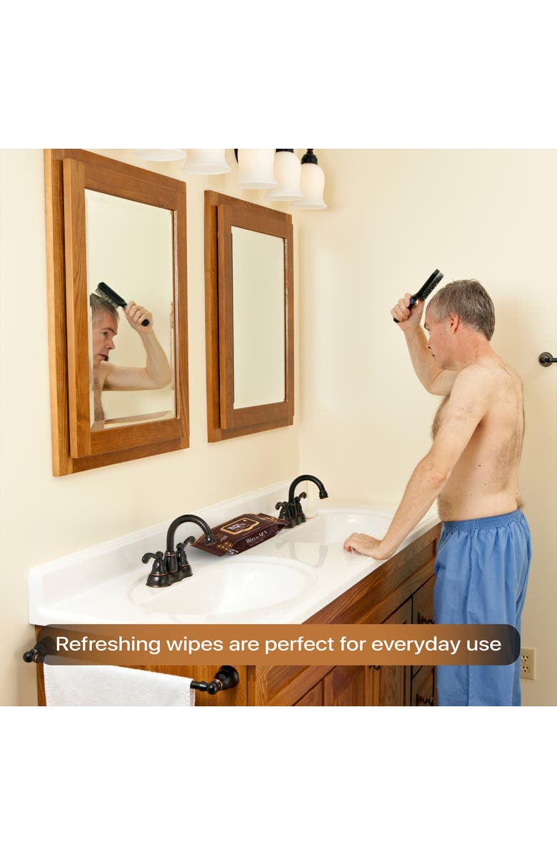 PURSONIC Men's Assorted Face and Body Wipes Cedarwood, Tea Tree, and Eucalyptus, Alternate, color, Multicolor