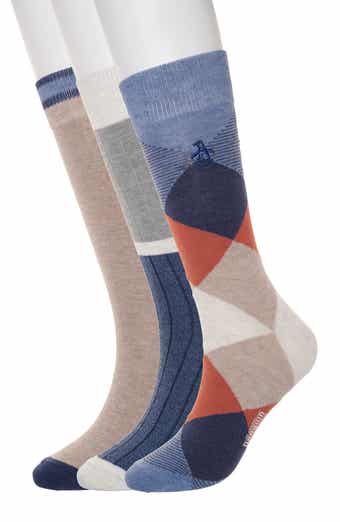 Original Penguin Parsons Rib Assorted 3-Pack Crew Socks