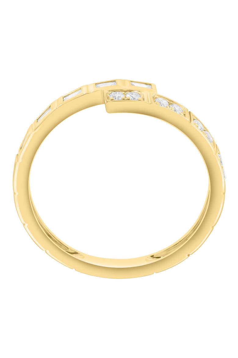 14K Gold Plated Sterling Silver Diamond Band Ring, Alternate, color, GOLD