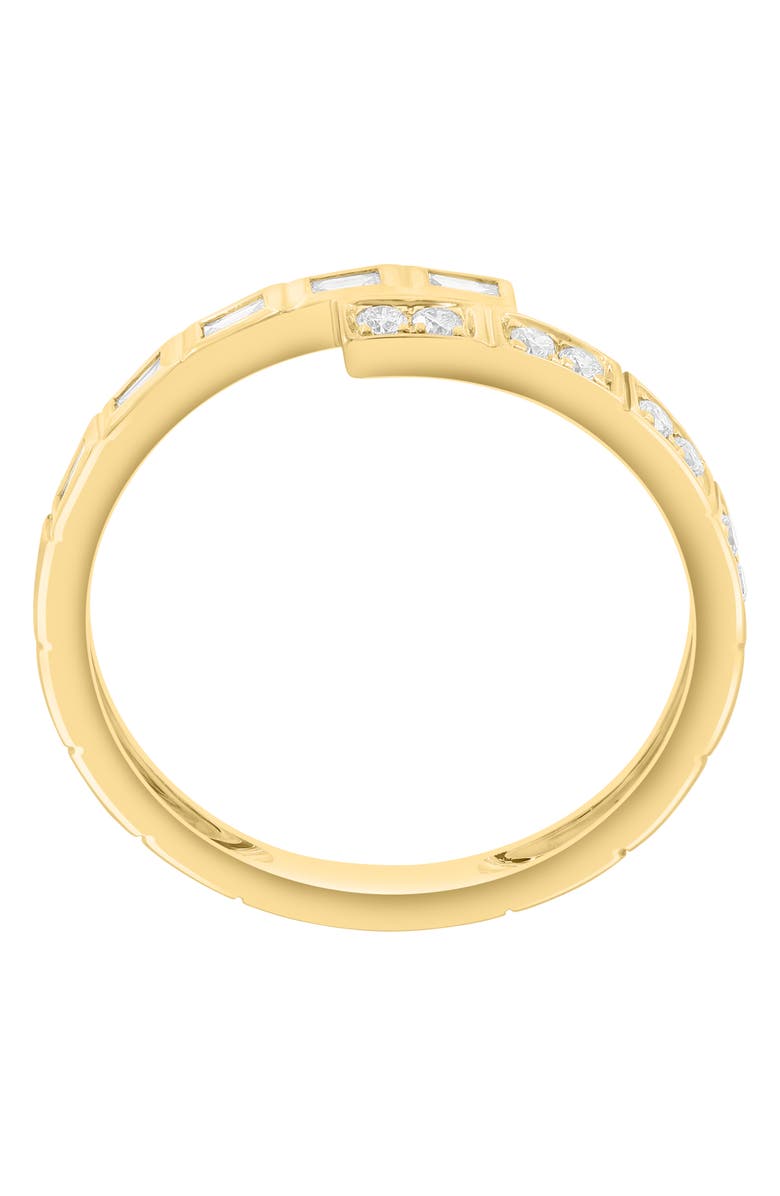 EFFY 14K Gold Plated Sterling Silver Diamond Band Ring, Alternate, color, Gold