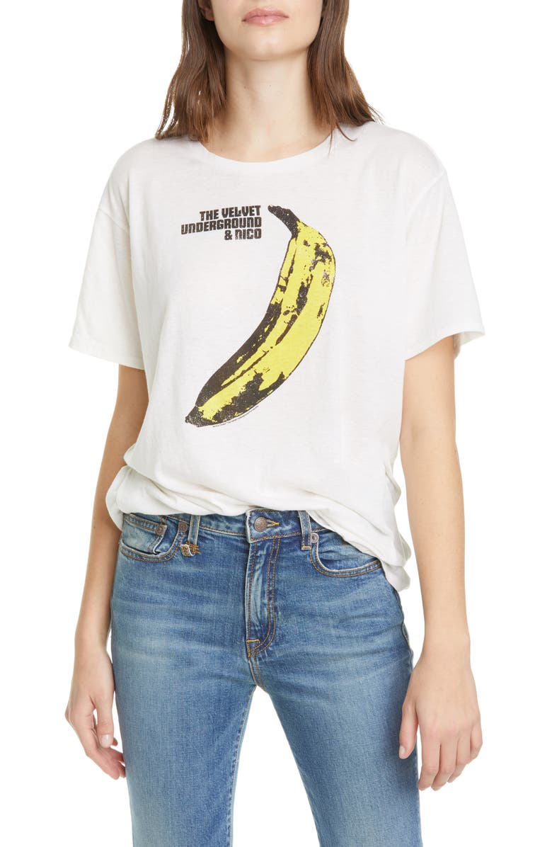 R13 Velvet Underground Banana Graphic Tee, Main, color, 