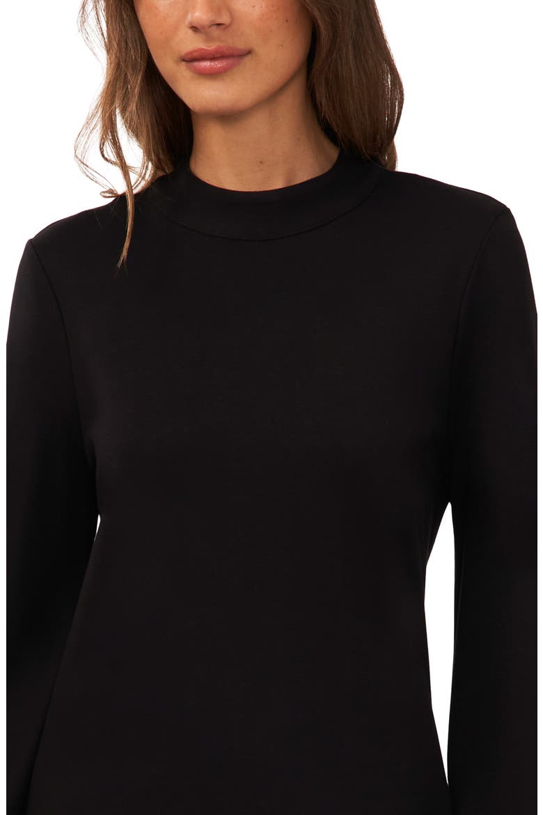 Mock Neck Long Sleeve Dress, Alternate, color, RICH BLACK