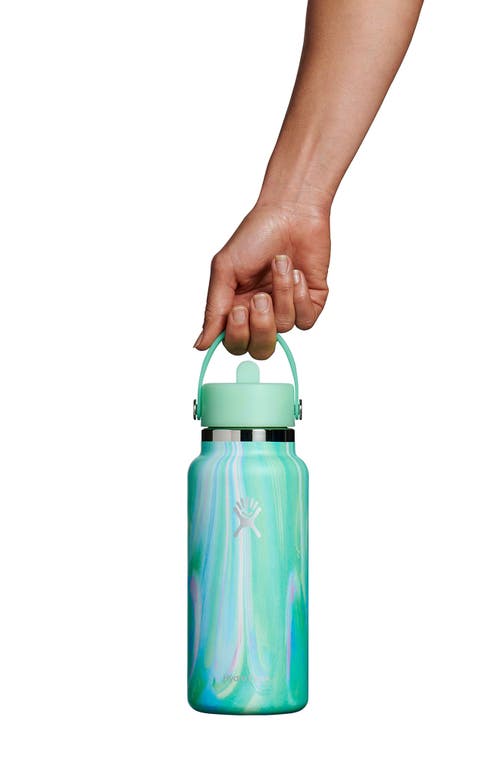 Hydro Flask 32-ounce Wide Mouth Flex Straw Cap Water Bottle In Green