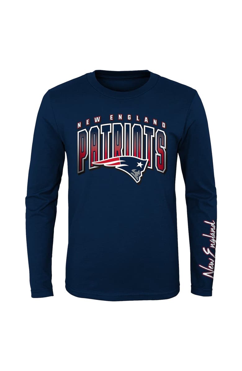 Outerstuff Preschool Navy/Red New England Patriots Fan Fave T-Shirt Combo Set, Alternate, color, Navy