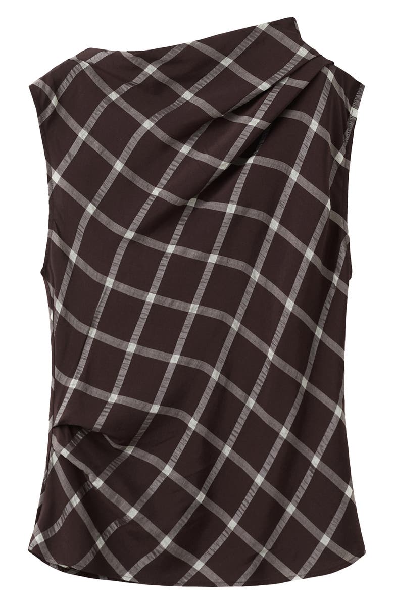 MANGO Check Cap Sleeve Top, Alternate, color, 