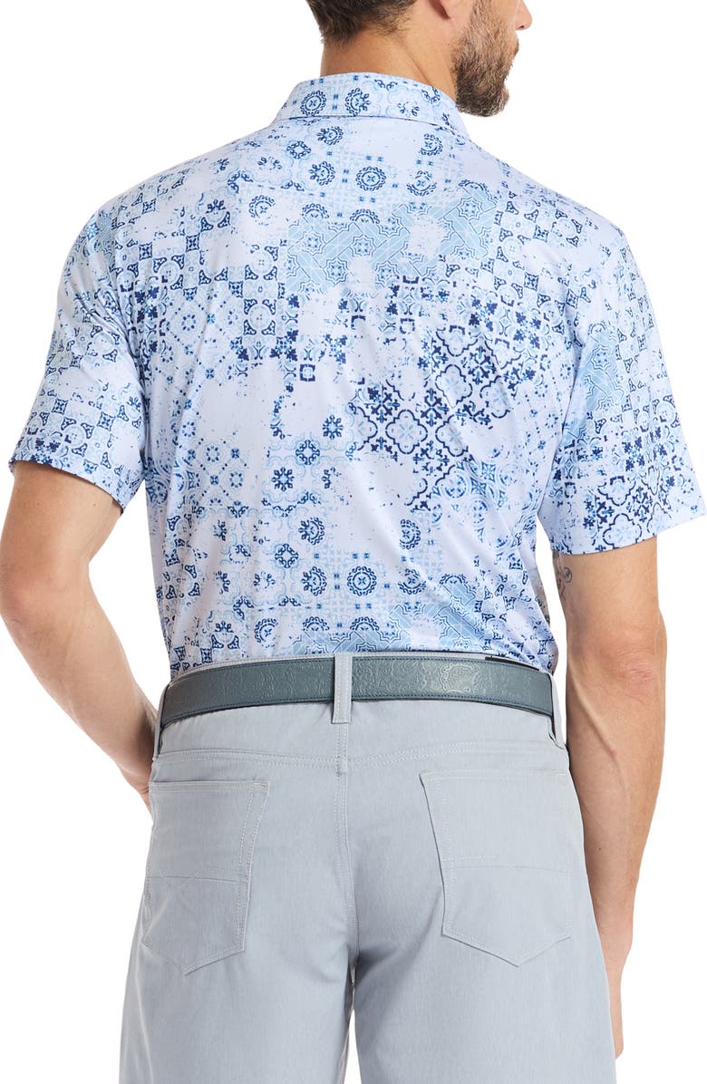Robert Graham Riverside Knit Polo, Alternate, color, Light Blue