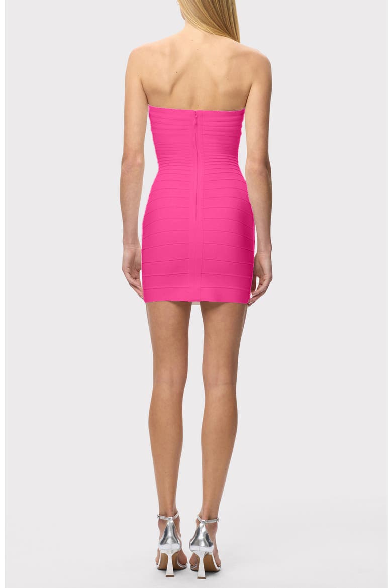 This Isla Strapless Bandage Minidress, Alternate, color, HOT PINK
