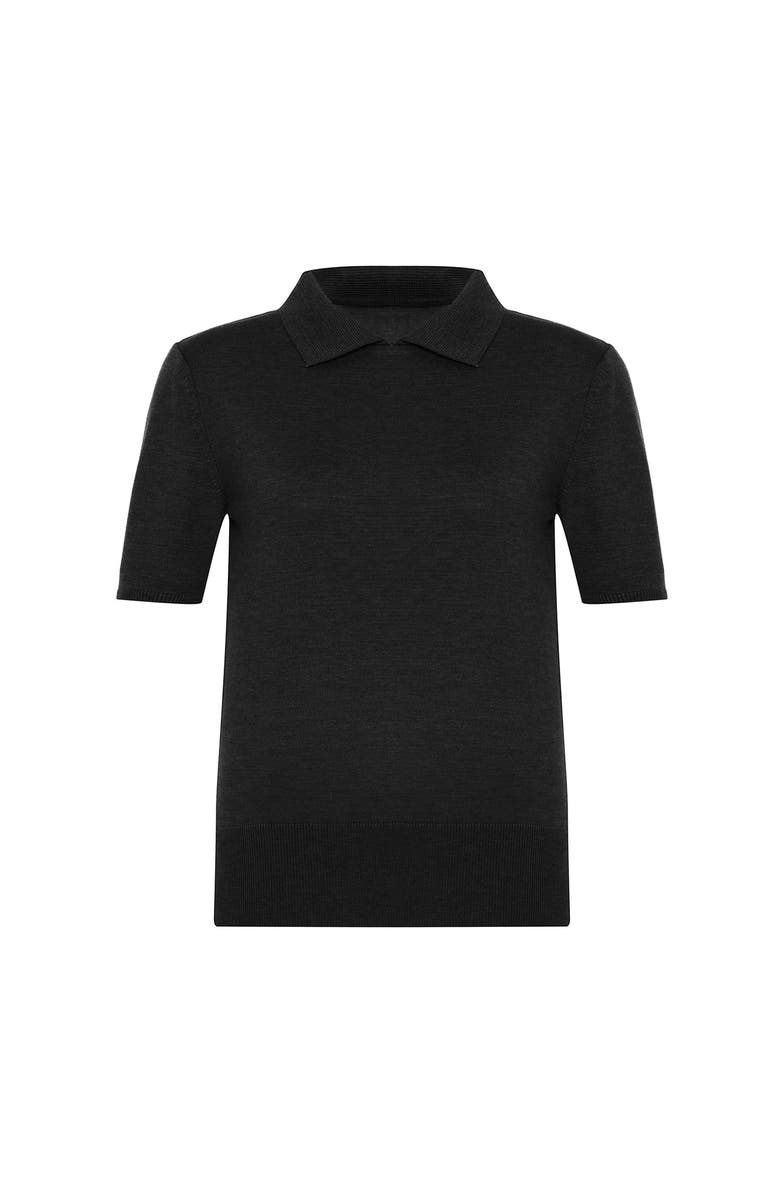THEO The Label Nomia Short Sleeve Polo Tee, Main, color, 