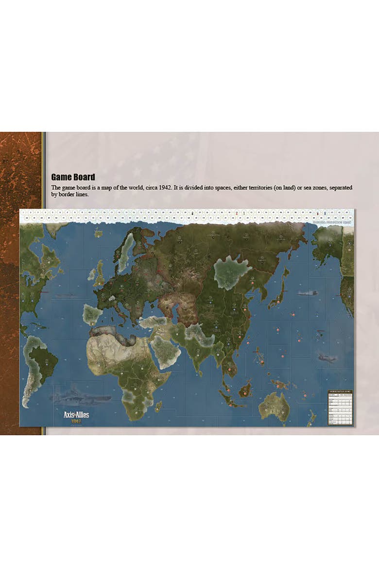 Axis & Allies 1942 Second Edition WWII War Miniatures Board Game, Alternate, color, Multicolored