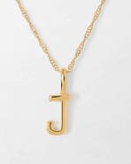 Edge of Ember Solid Gold Initial Necklace