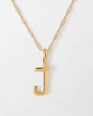 Edge of Ember Solid Gold Initial Necklace
