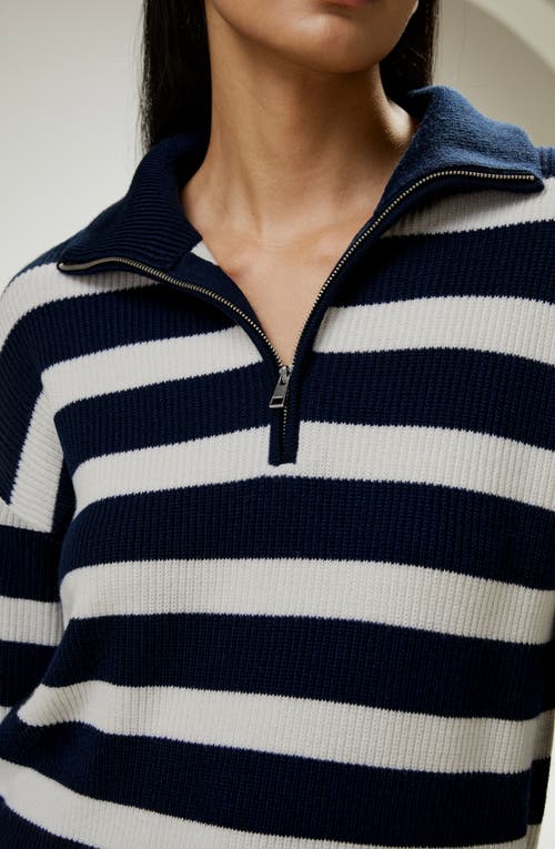 LILYSILK LILYSILK COLLARED QUARTER-ZIP WOOL SWEATER 