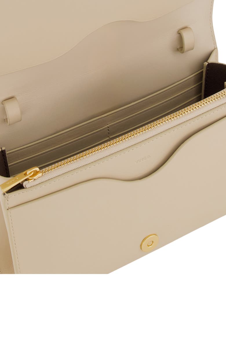 Vince Leather Crossbody Wallet, Alternate, color, Marzipan