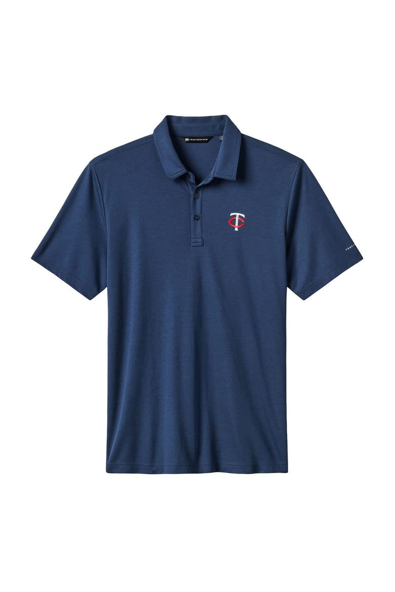 Men's TravisMathew Navy Minnesota Twins Playoff Pitch Tri-Blend Polo, Alternate, color, Navy