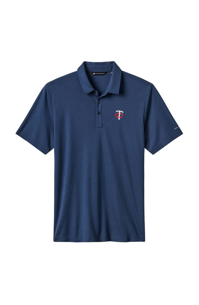 TravisMathew Men's TravisMathew Navy Minnesota Twins Playoff Pitch Tri-Blend Polo, Alternate, color, Navy
