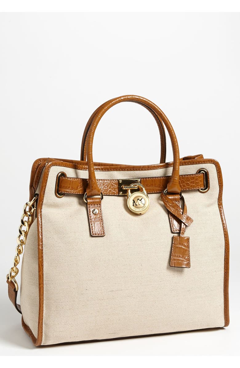MICHAEL Michael Kors 'Hamilton - Large' Canvas Tote, Main, color,