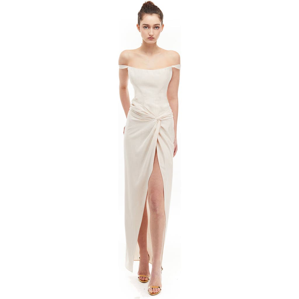 Mother Of All Olive Maxi Dress In Beige