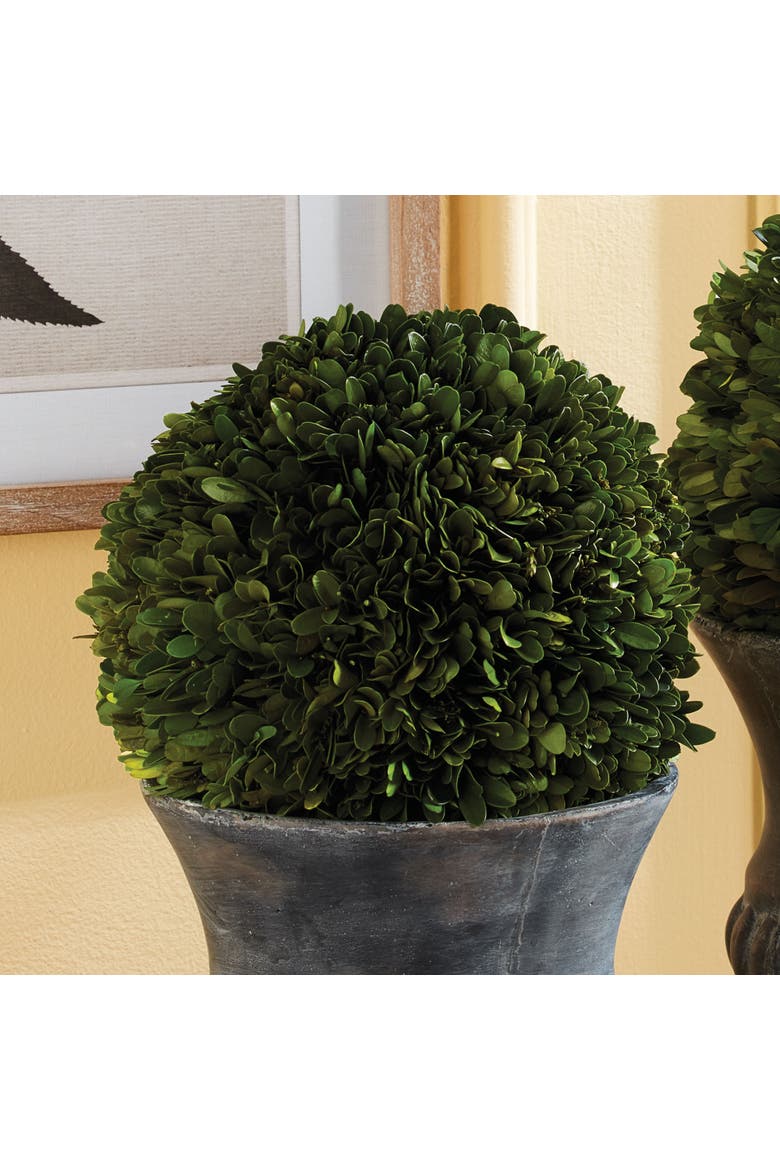 Boxwood Ball Faux (Fake) 8", Alternate, color, Green