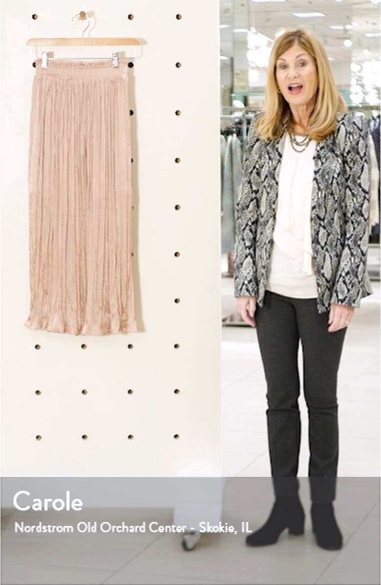 Pleated Crushed Satin Skirt, sales video thumbnail