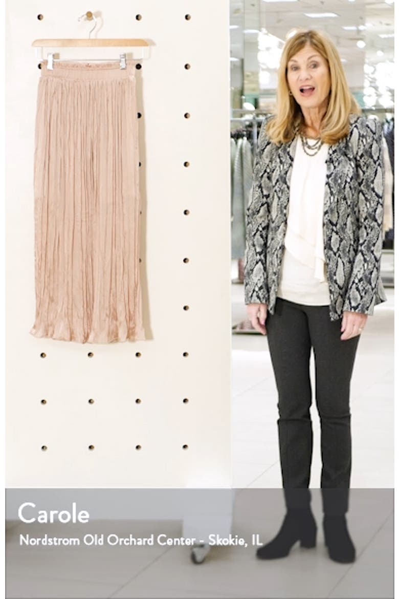 Pleated Crushed Satin Skirt video