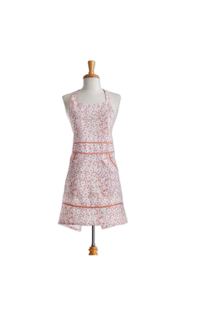 tag Flower Petals Cotton Baking Apron with Pockets and Ties, Main, color, Pink