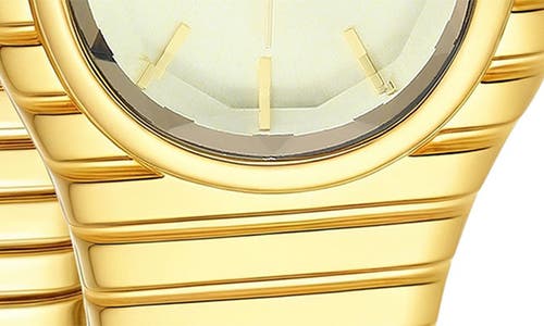 St. Moran Serpentine Wraparound Bracelet Watch, 12.7mm X 25.4mm In Gold