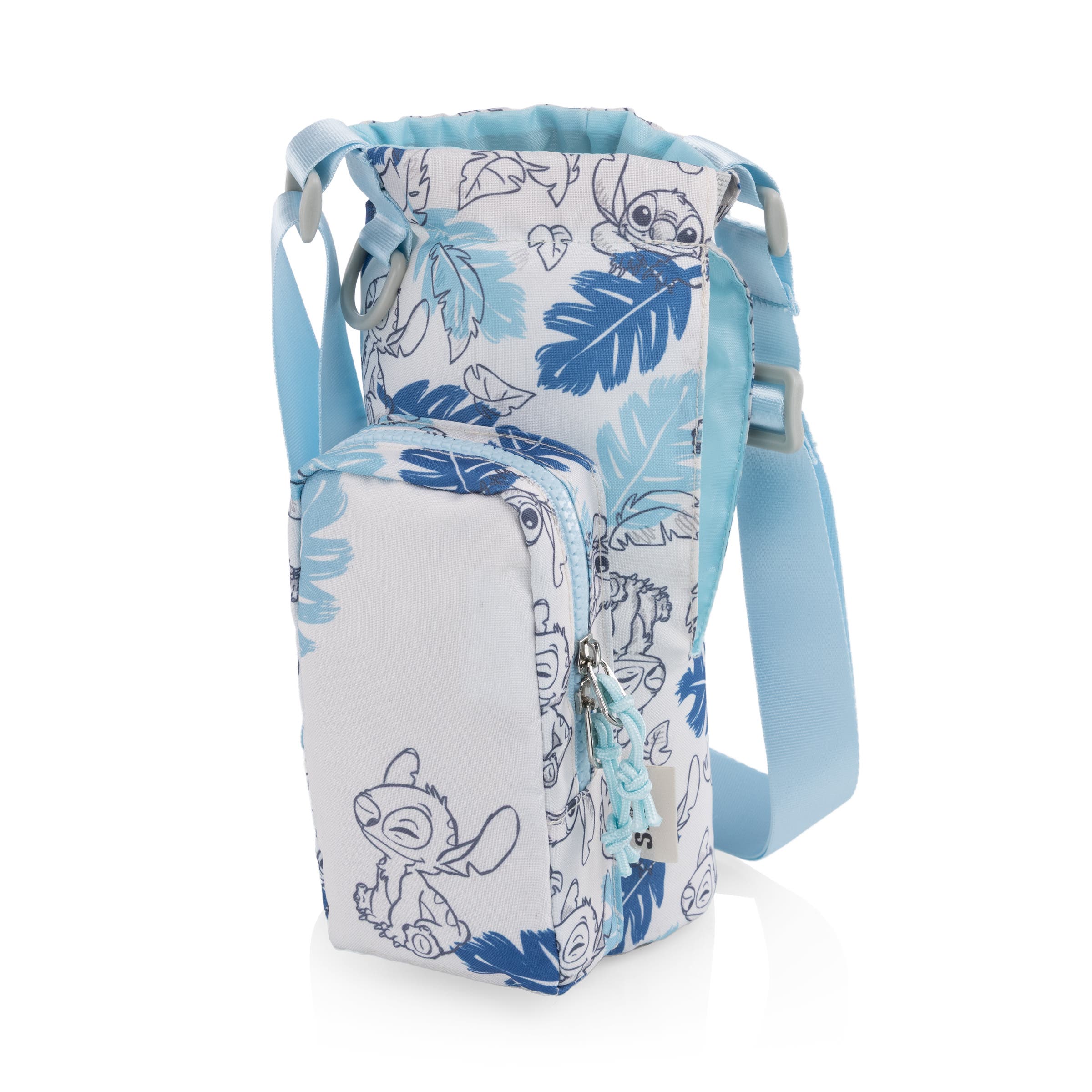 selected White with Blue Leaf Design