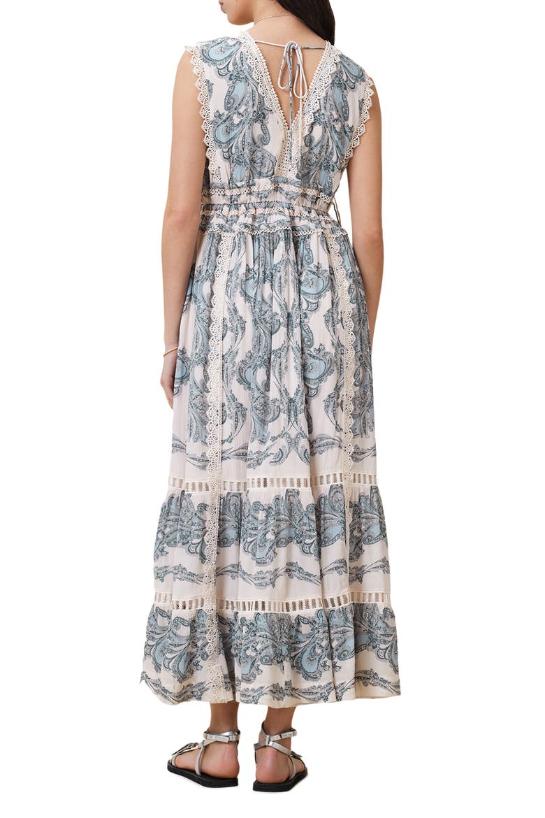 Xanthe Print Lace Tiered Maxi Dress, Alternate, color, LITA SOFT BLUE