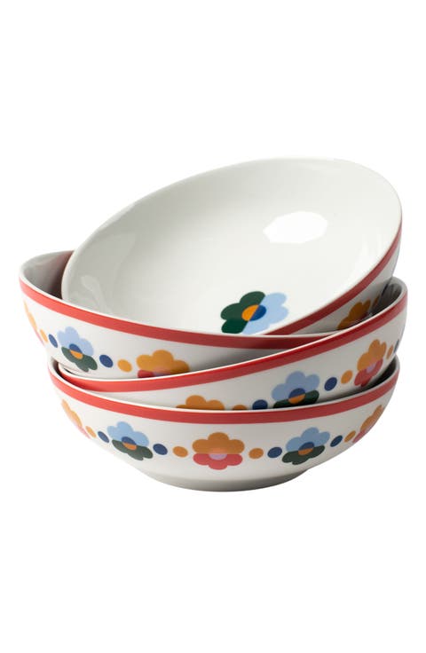 Set of 4 Porcelain Cereal Bowls