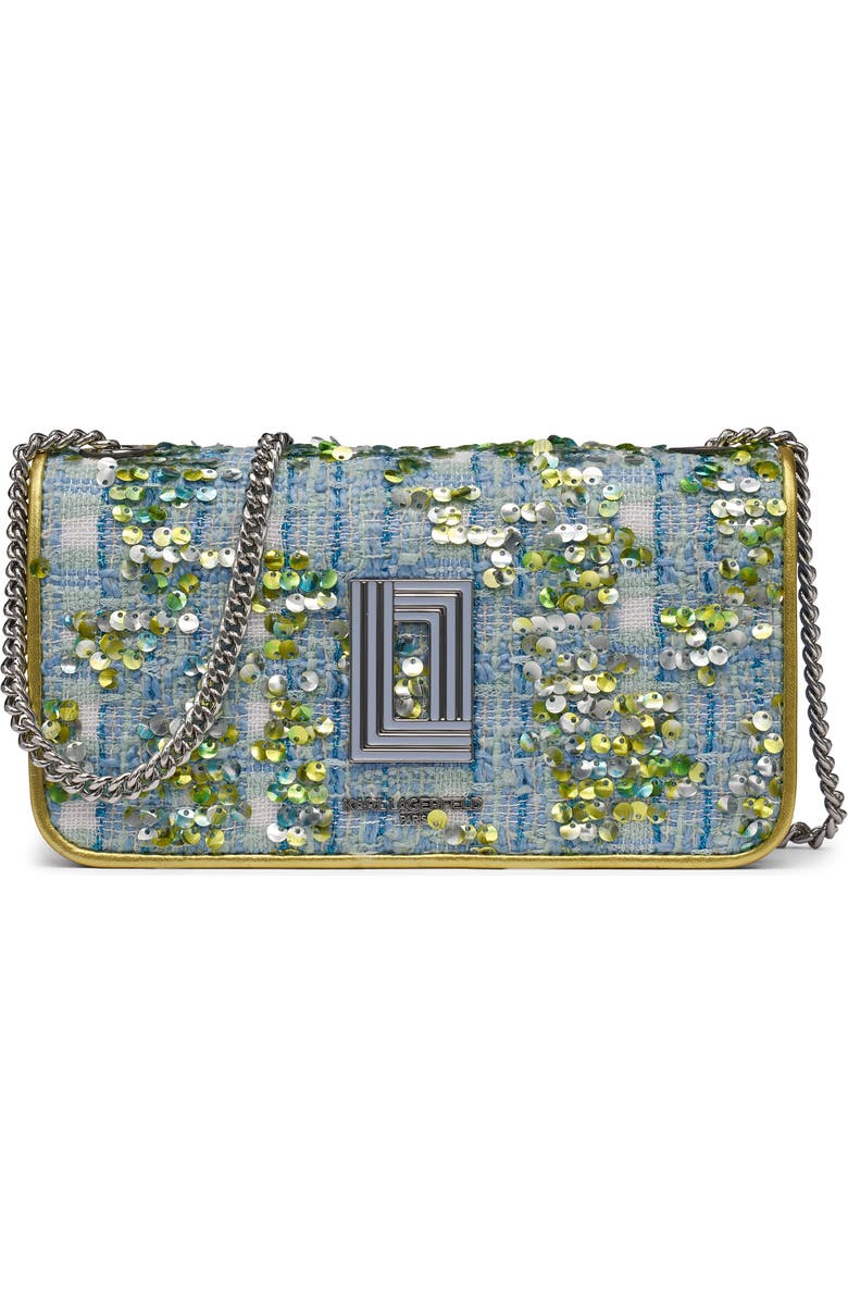 KARL LAGERFELD PARIS Kosette Shoulder Bag, Main, color, Baltic Blue