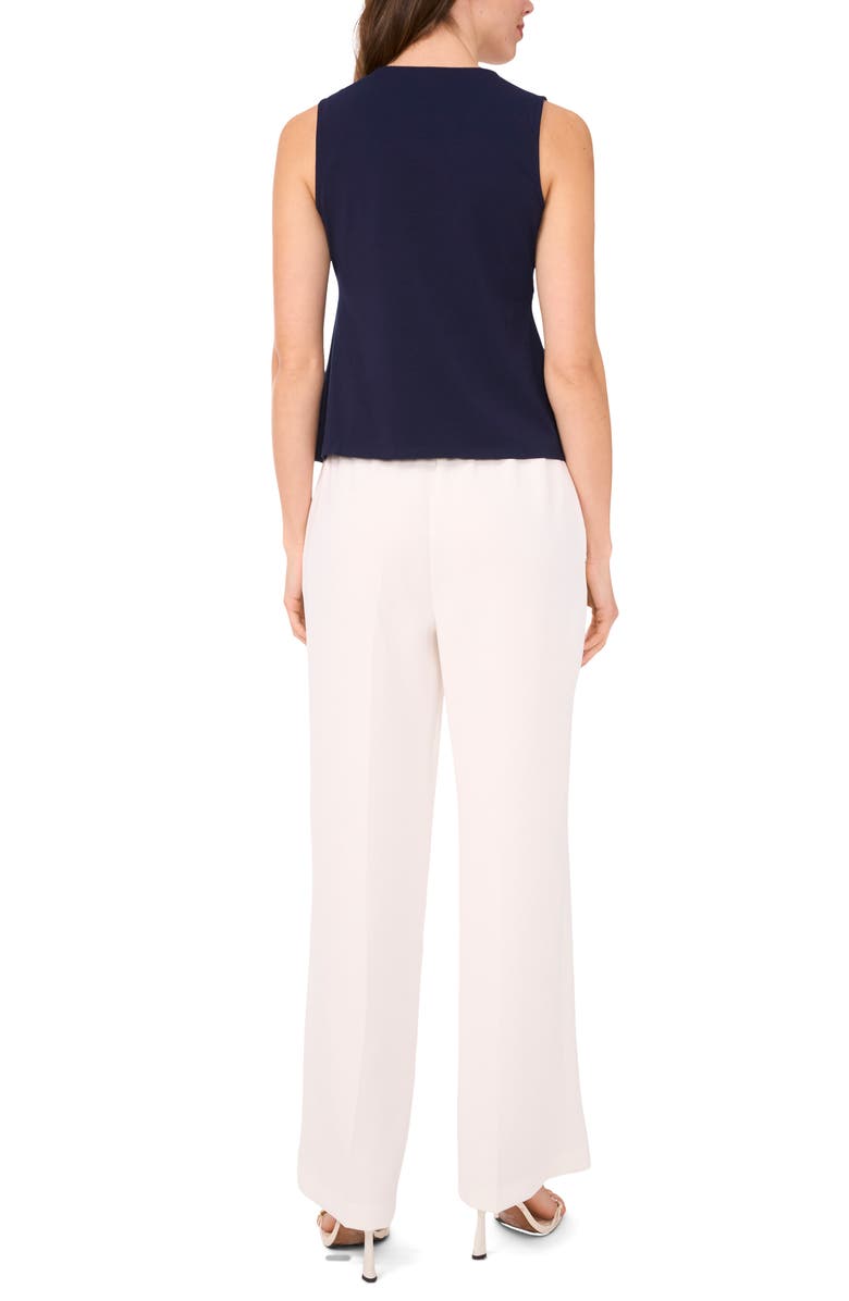 Halogen<sup>®</sup> Twist Front Sleeveless Cotton Knit Top, Alternate, color, Classic Navy