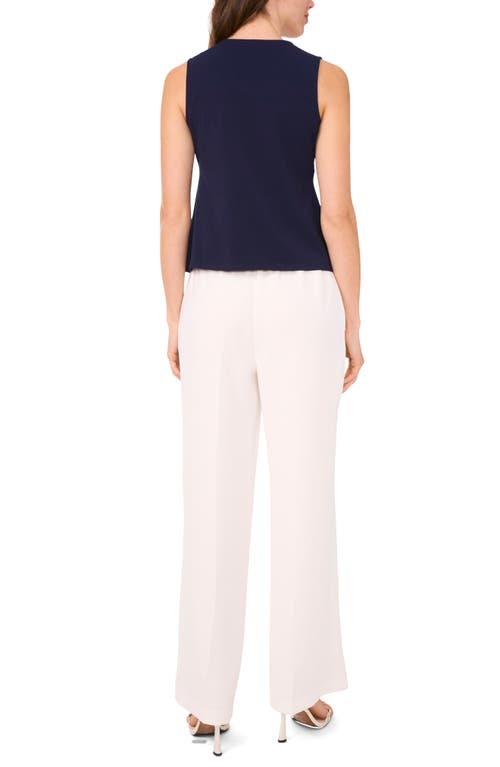 Halogenr Halogen(r) Twist Front Sleeveless Cotton Knit Top