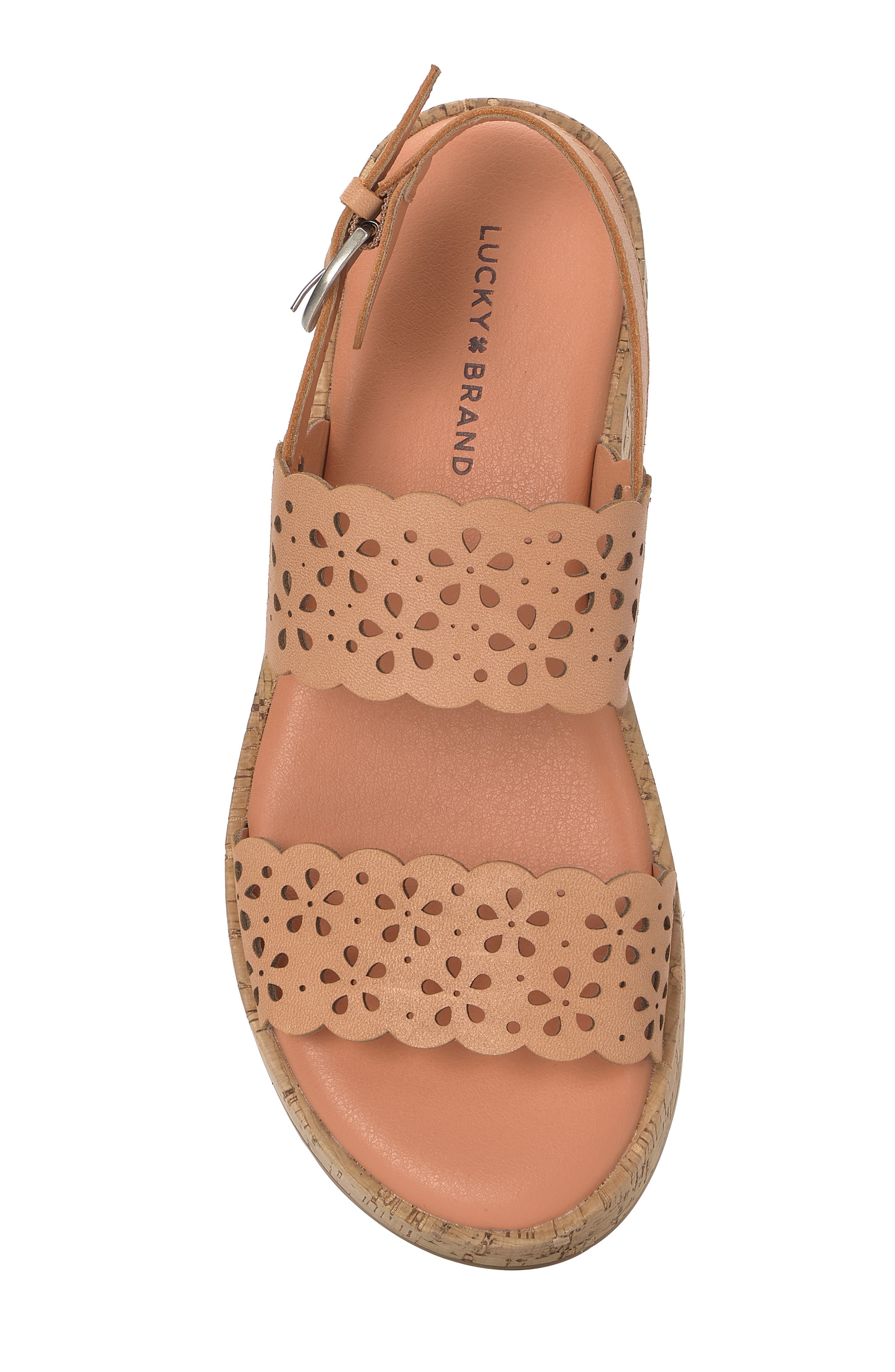 Elsie Wedge Sandal, Alternate, color, SUNSET PEACH