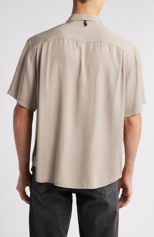 Rag & Bone Matthew Short Sleeve Button-up Shirt In Elephant Grey