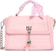 Madden Girl Scarf & Fruit Charm Straw Handbag