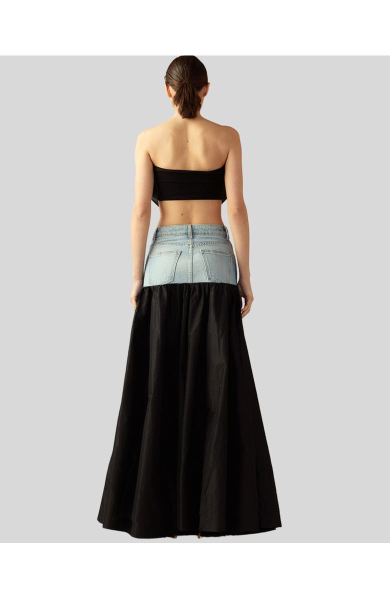 Cynthia Rowley Denim Taffeta Skirt, Alternate, color, 